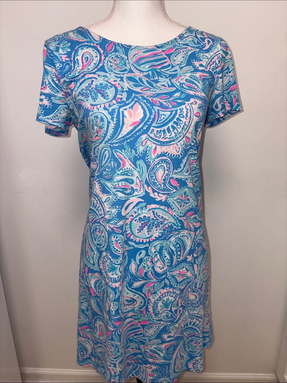 Lilly Pulitzer Pastel Blue and Pink Paisley dress